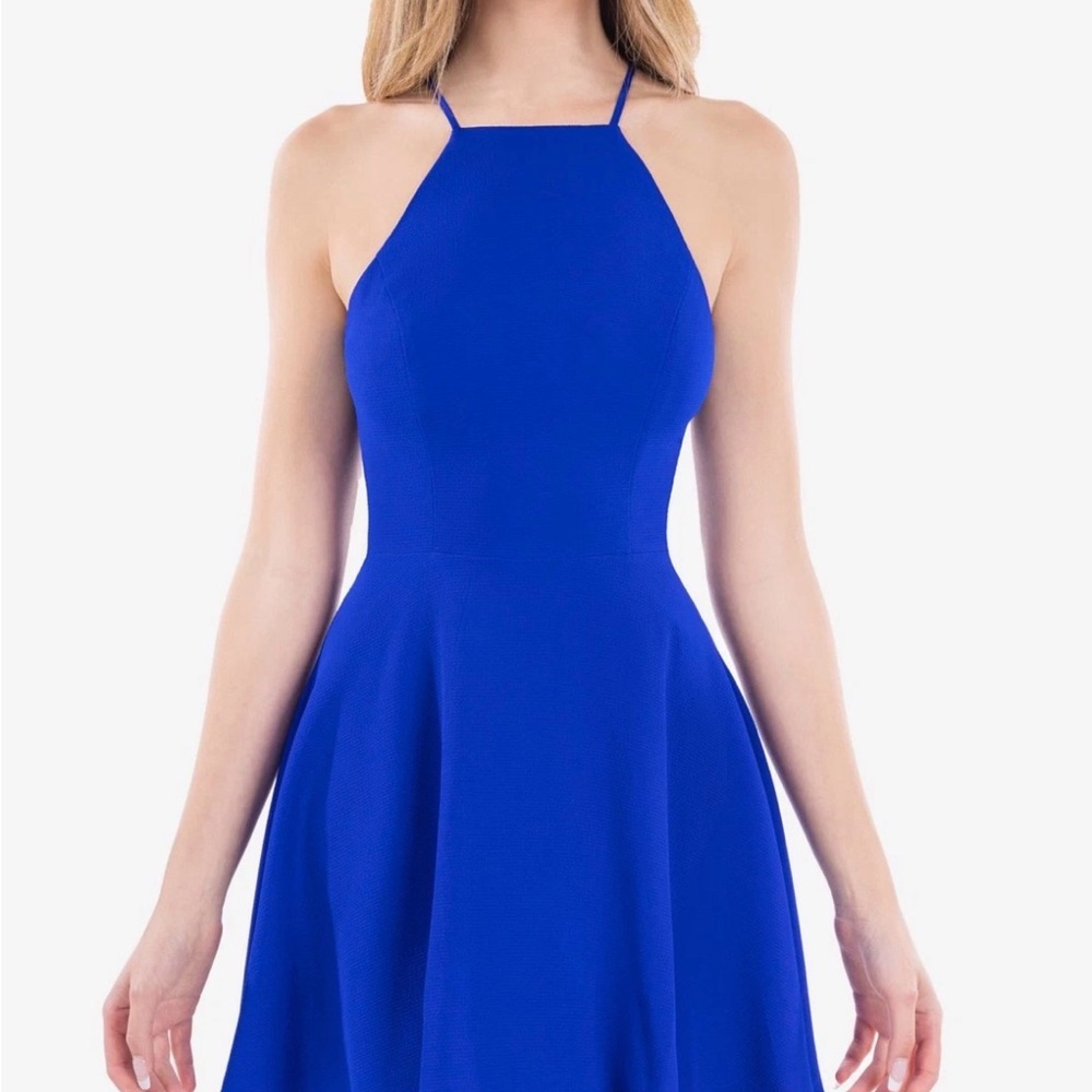 B Smart Blue Halter Dress